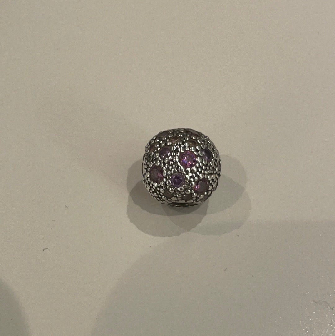 Genuine Pandora Cosmic Pink/Purple Clip