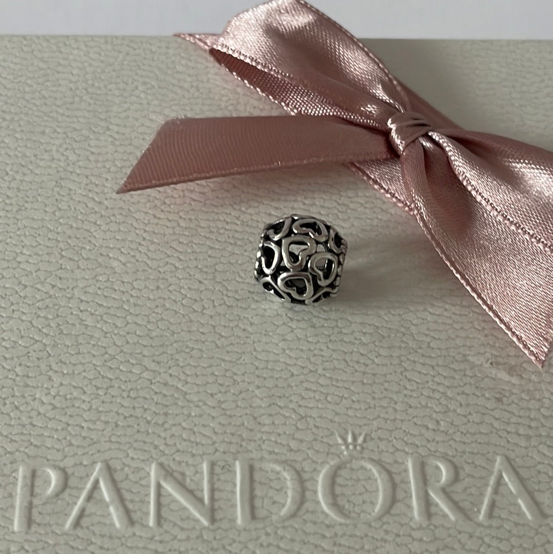 Genuine Pandora Heart Openwork Charm