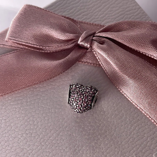 Genuine Pandora Pave Sparkle Clear Heart Gift