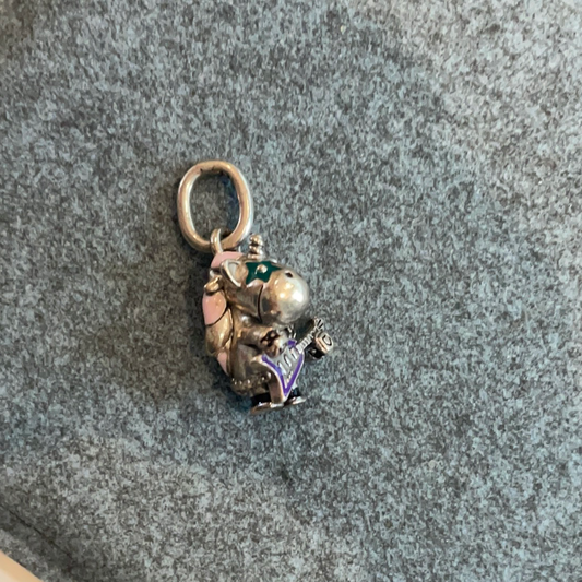 Genuine Pandora Bruno the Unicorn Punk Rockstar Enamel Dangle With Guitar Charm