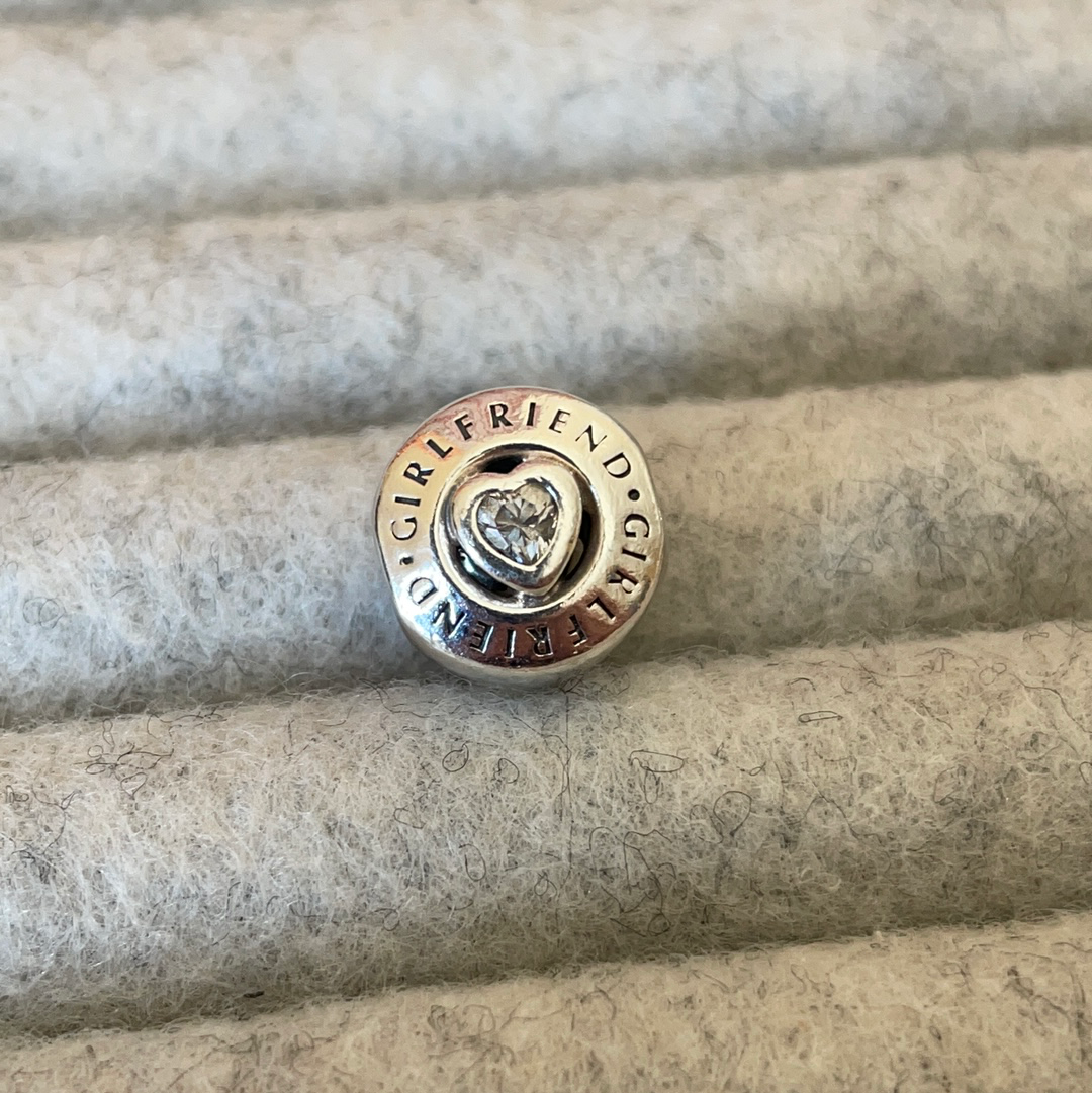 Genuine Pandora Girlfriend Gift Charm with CZ Heart
