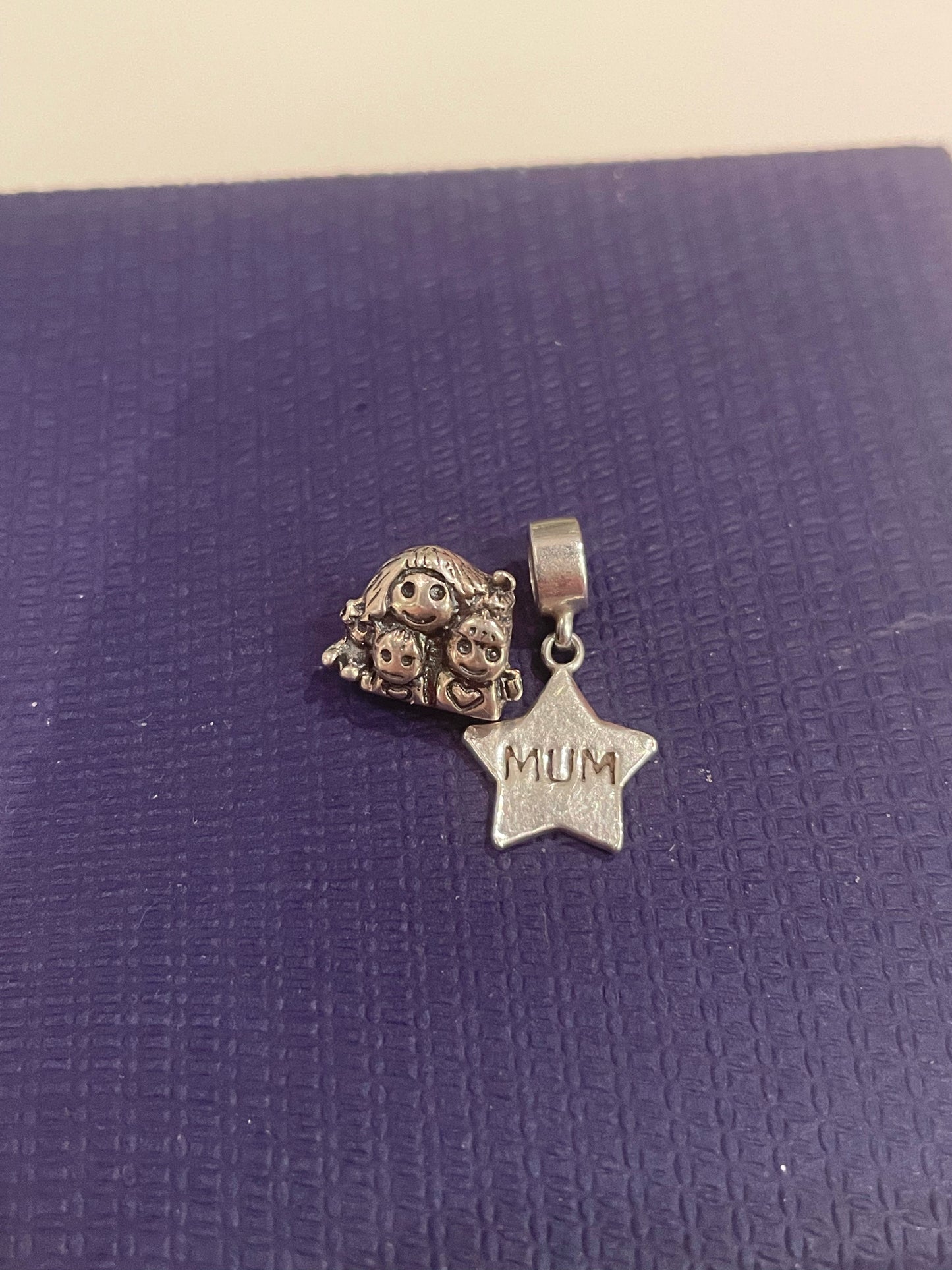 Genuine Pandora Family Charm with mum dangle