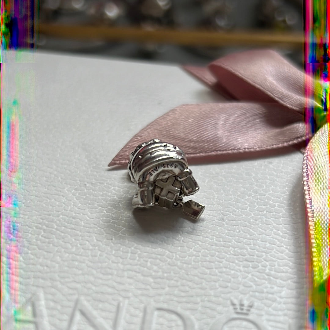 Genuine Pandora Enamel Christmas Gnome Gonk Charm Cute