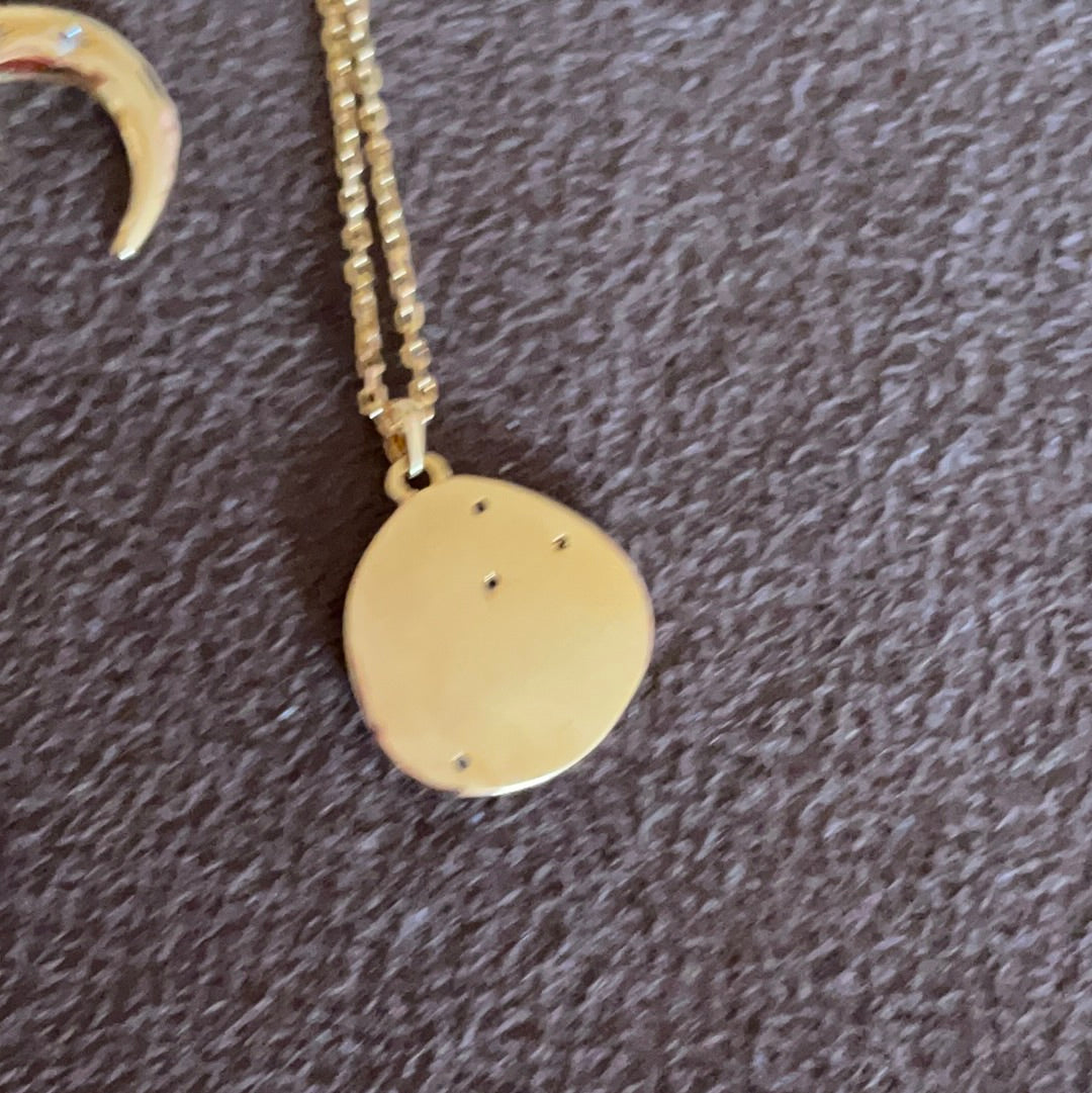 Brand New Pave CZ Taurus Birthday Star Constellation Spiritual Sterling Silver Gold Plated Necklace