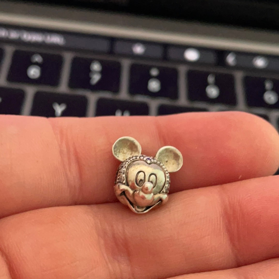 Genuine Pandora Disney Mickey Mouse Limited Edition 2015 Pave Charm Clip