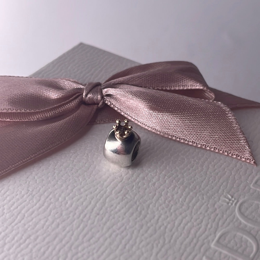 Genuine Pandora My King Charm with Gold Crown