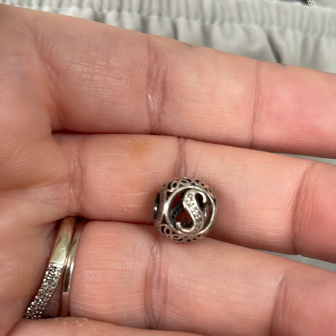 Genuine Pandora Vintage Letter S Charm