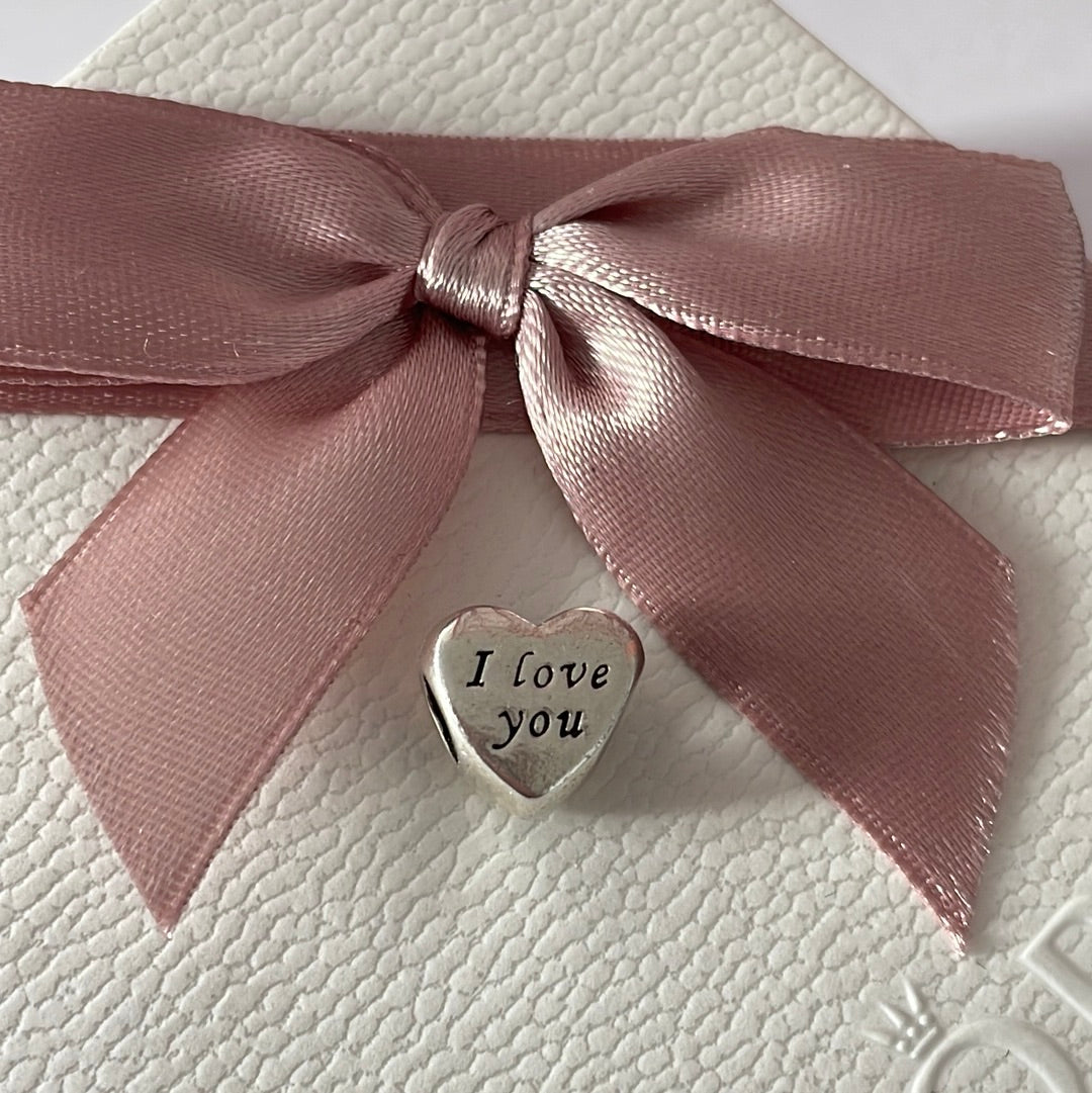 Genuine Pandora I Love You Charm Heart Shaped Valentine's Day