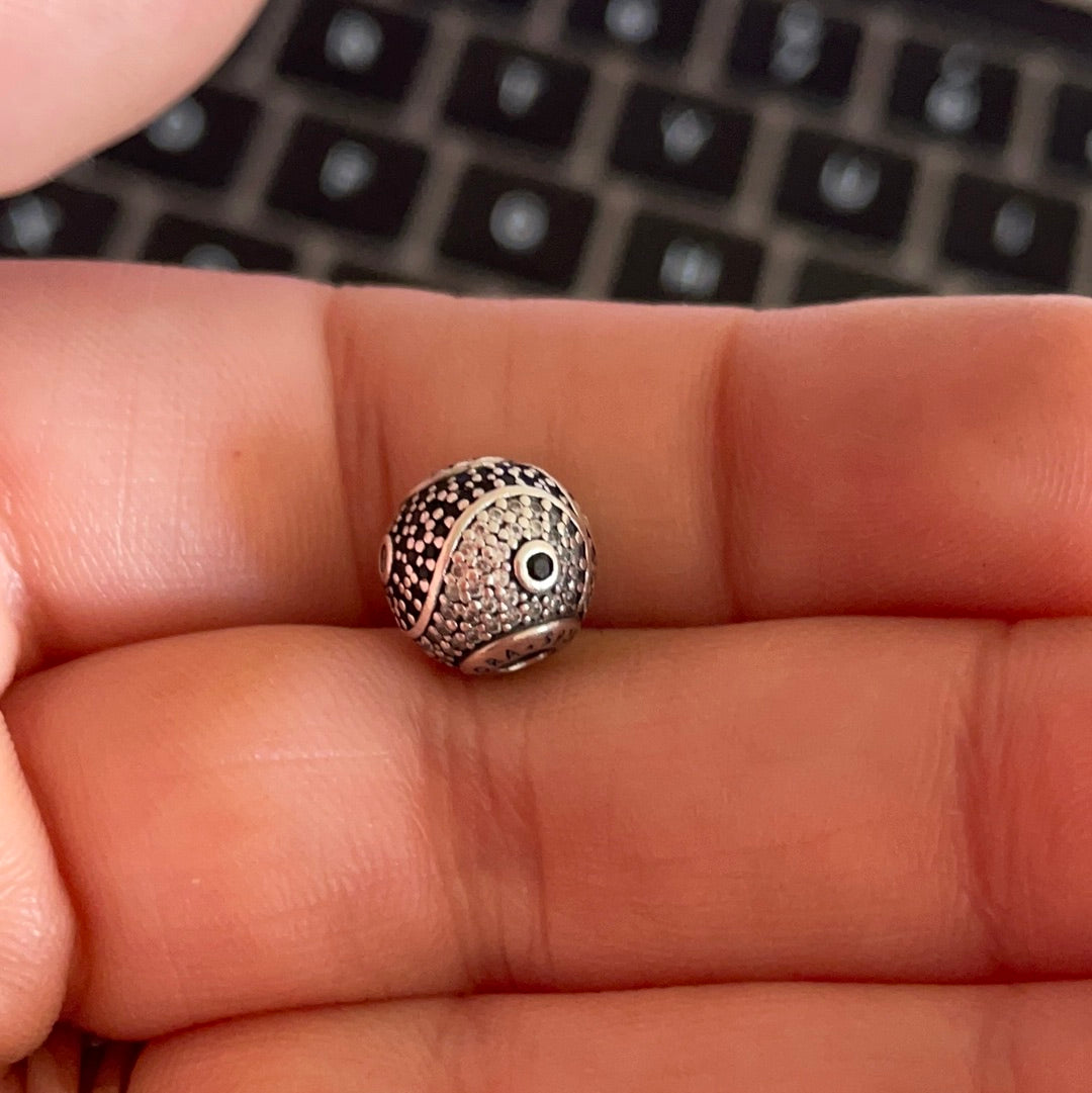 Genuine Pandora Essence Charm Balance Yin and Yang Pave Sparkle