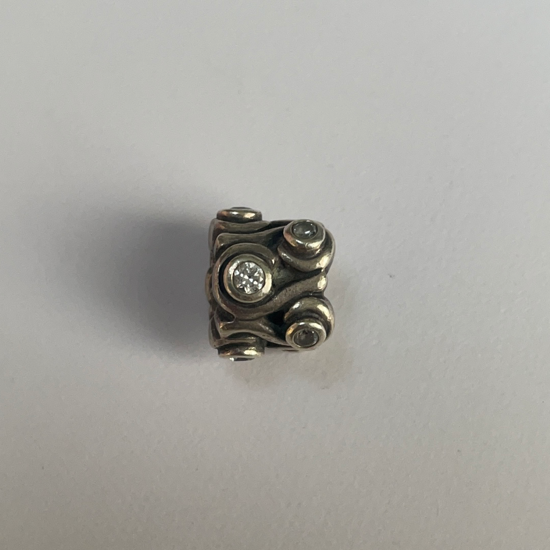 Genuine Pandora Swirl Clear Stone Charm SALE