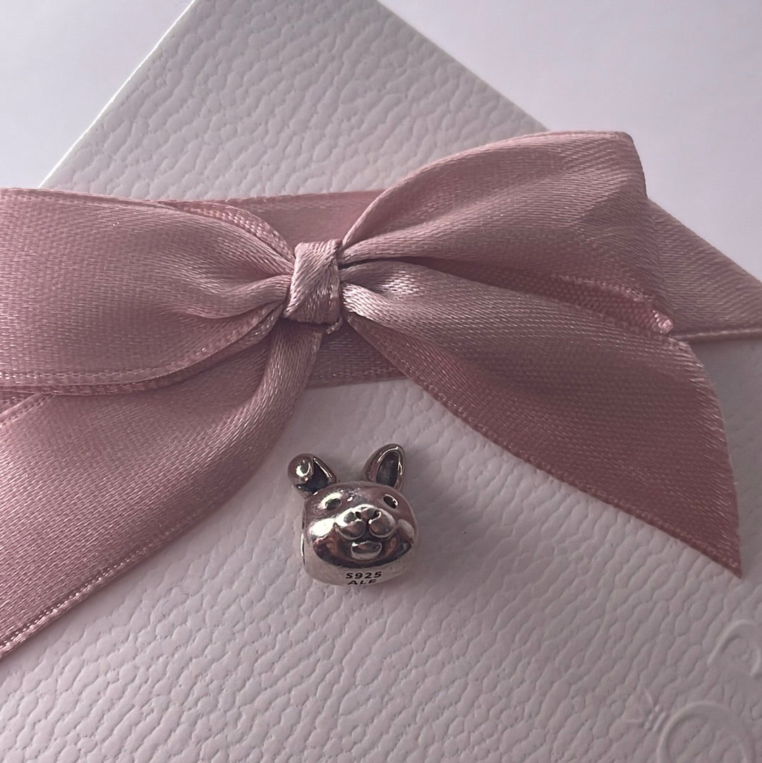 Genuine Pandora Rabbit Bunny Face Charm