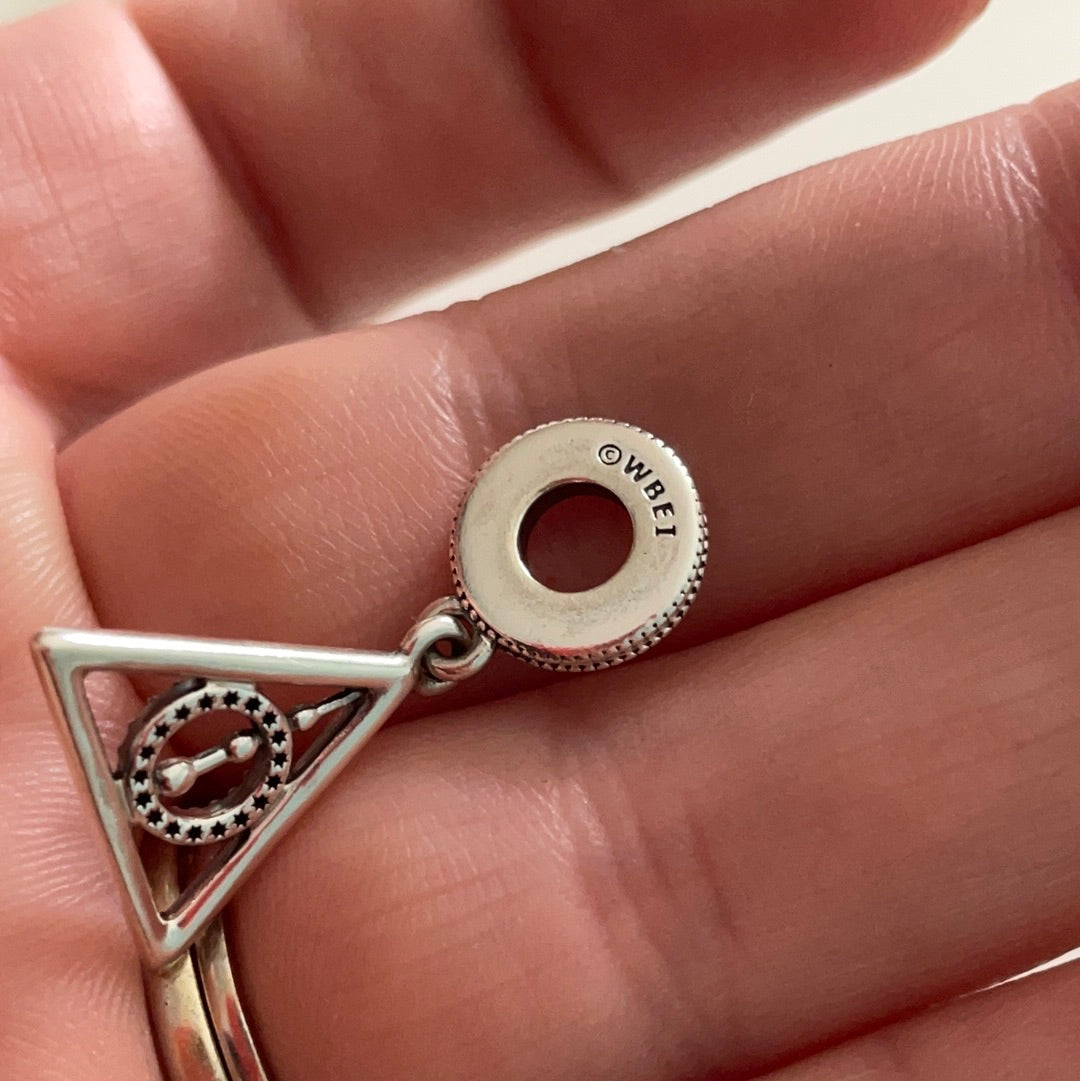 Genuine Pandora Harry Potter Charm Deathly Hallows Dangle Pave