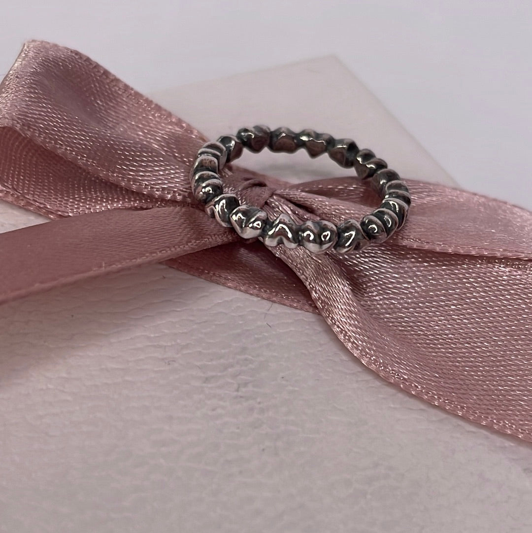 Genuine Pandora Heart Band Ring (Silver or Rose gold)