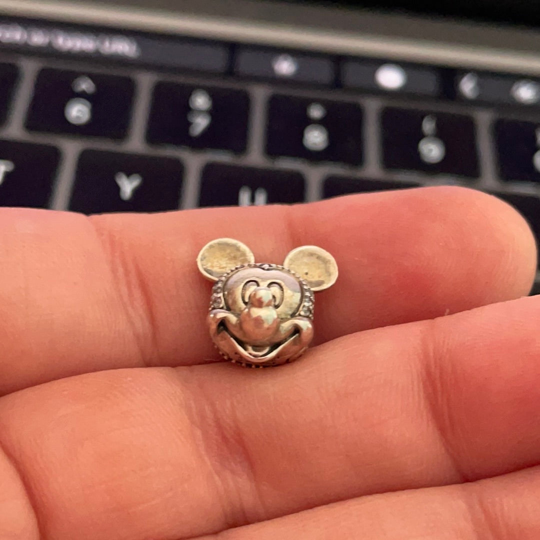 Genuine Pandora Disney Mickey Mouse Limited Edition 2015 Pave Charm Clip