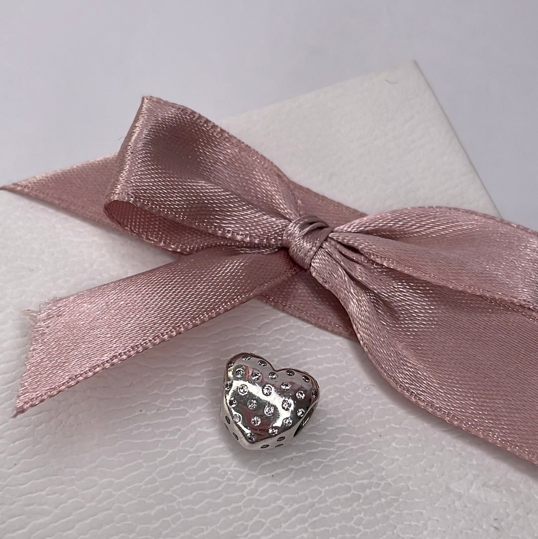 Genuine Pandora CZ Studded Heart Pave Charm