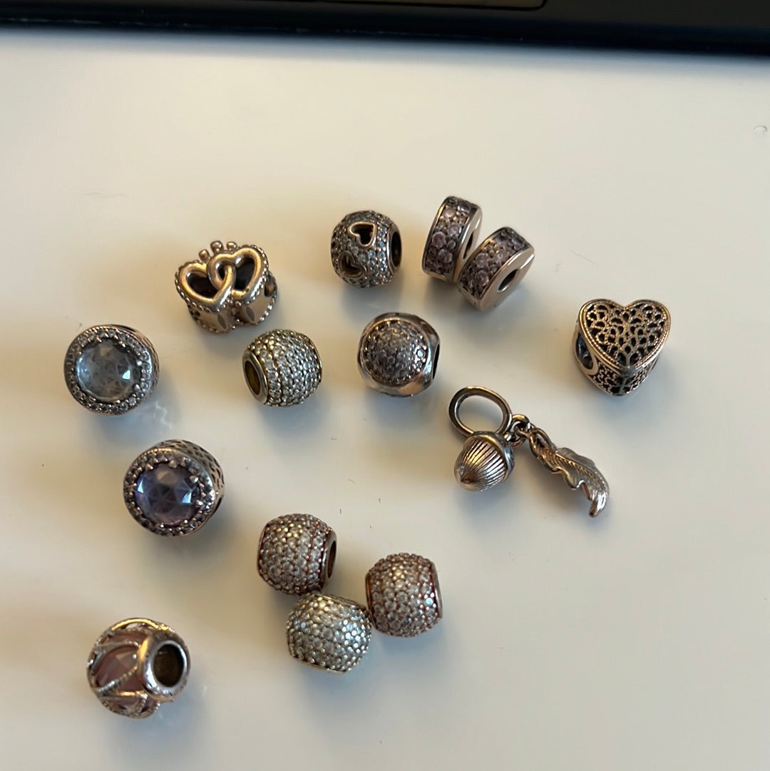 Genuine Pandora Rose Gold Bundle 15 Charms Defective