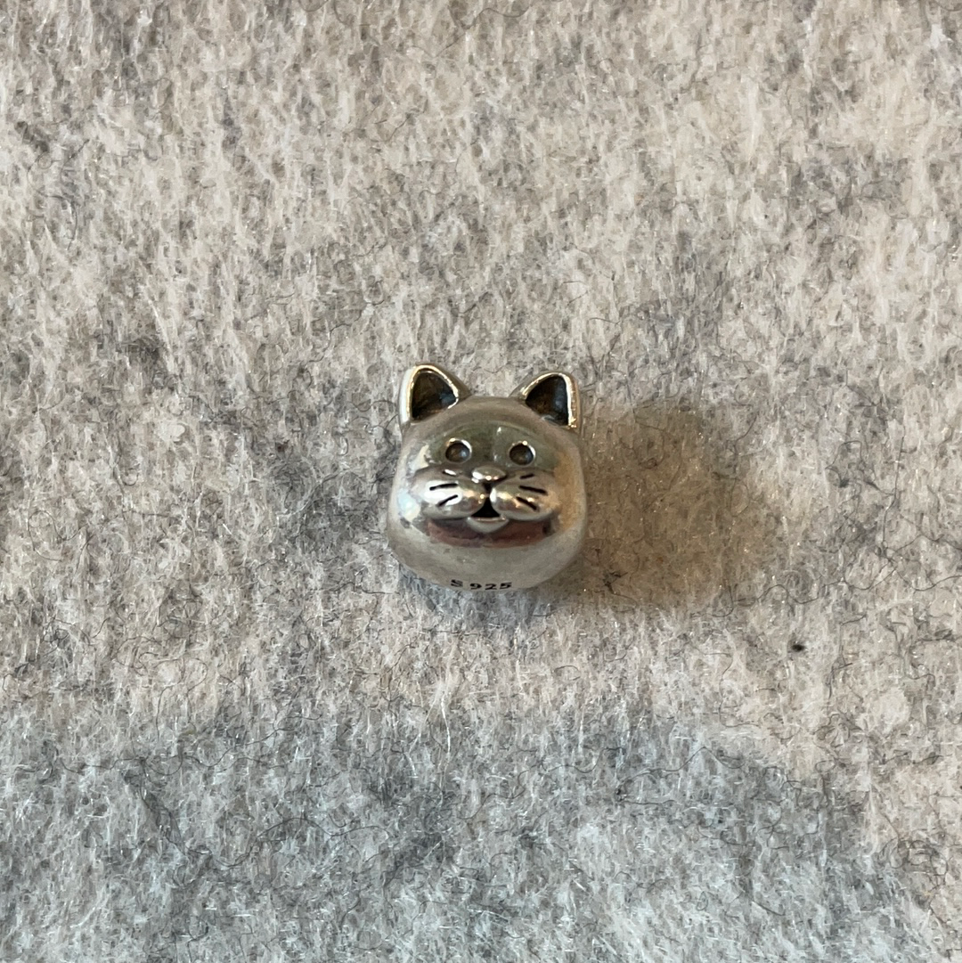 Genuine Pandora Cat Face Animal Charm