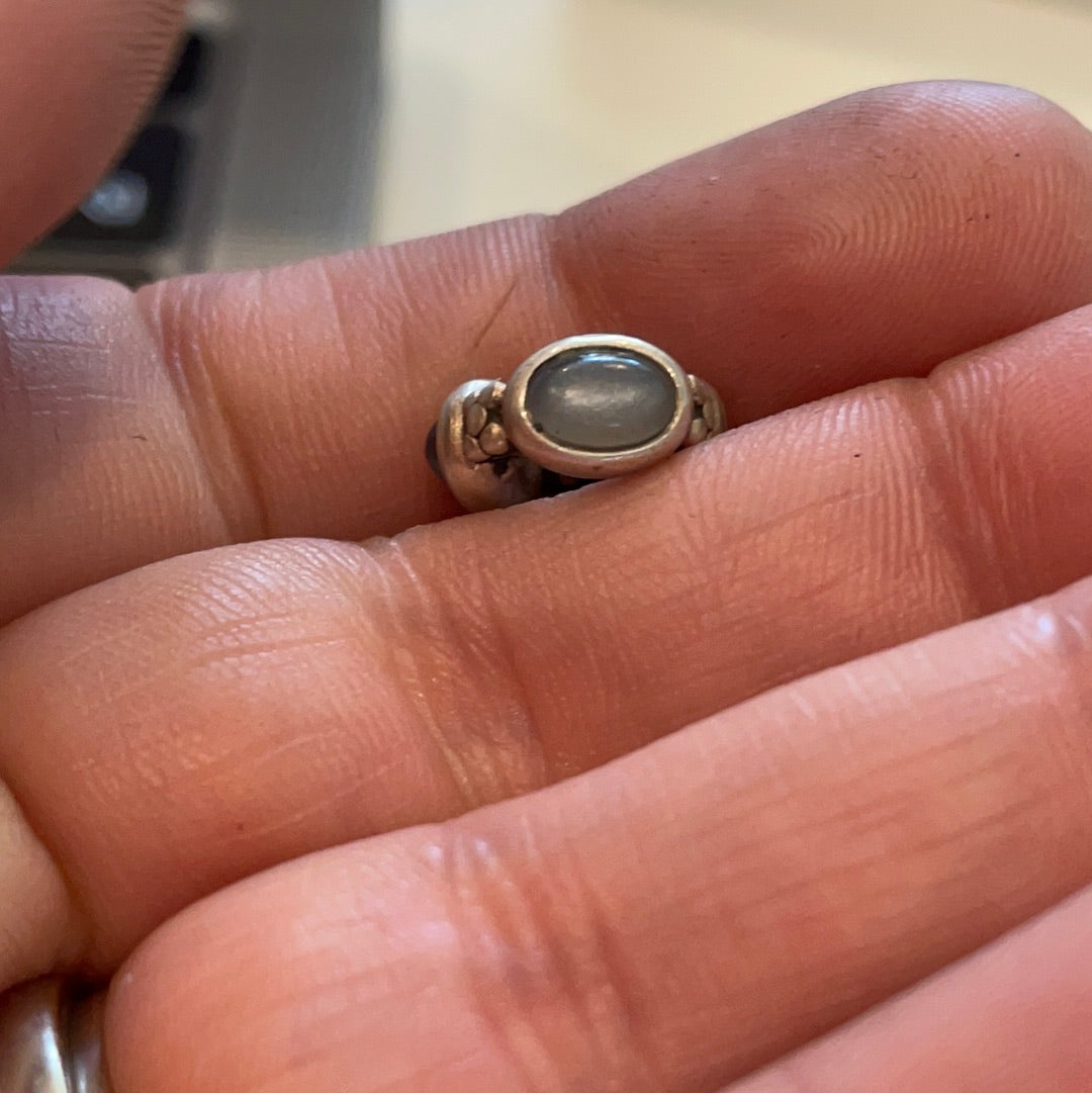 Genuine Pandora Pale Grey Moonstone Spacer RARE HTF