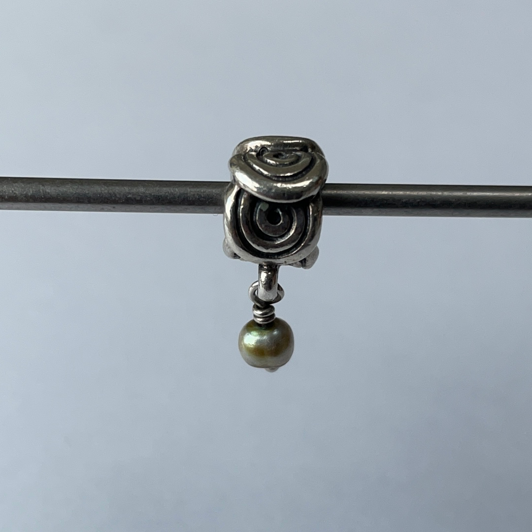 Genuine Pandora Green Pearl Oxy Swirl Dangle Charm 790281 SALE
