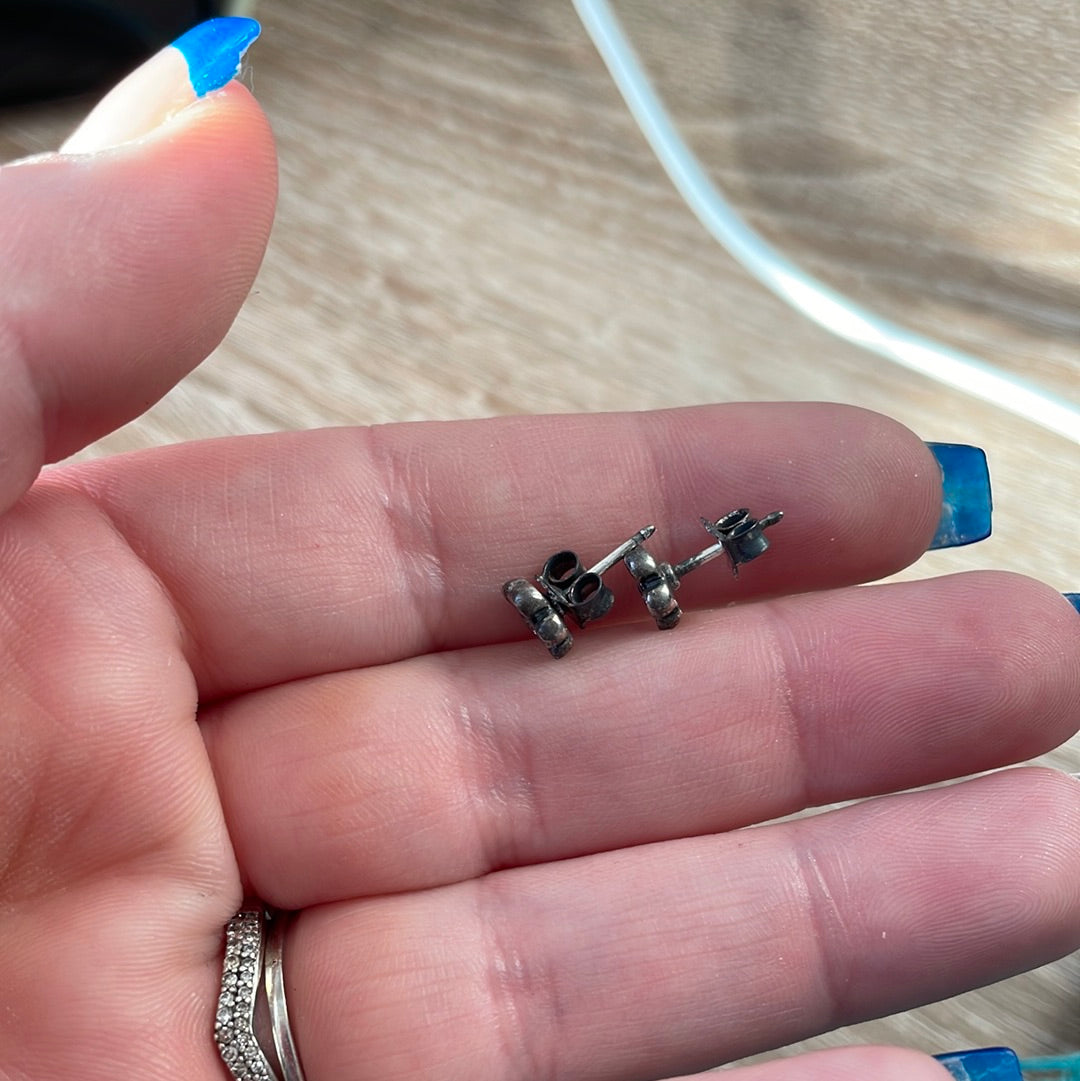 Genuine Pandora Retired Pave Daisy Dainty Flower Earrings