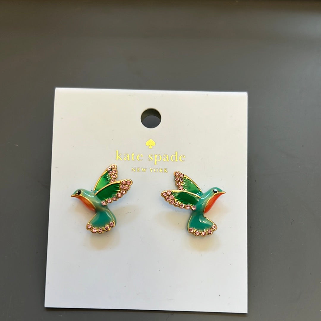 Genuine BN Kate Spade Beautiful Enamel Bird Necklace 48cm