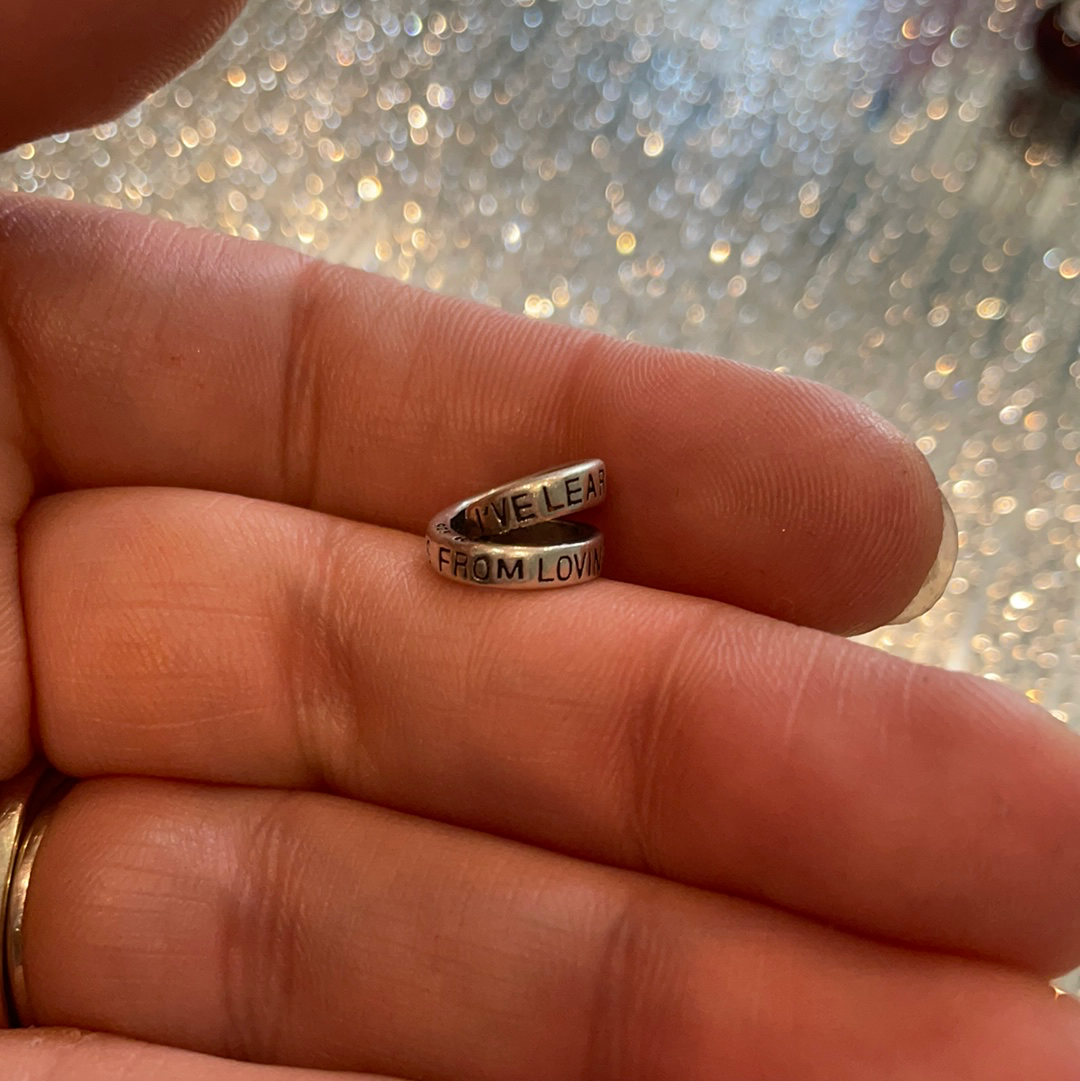 Genuine Silver Twirl Spacer I’ve learnt what love is from loving you