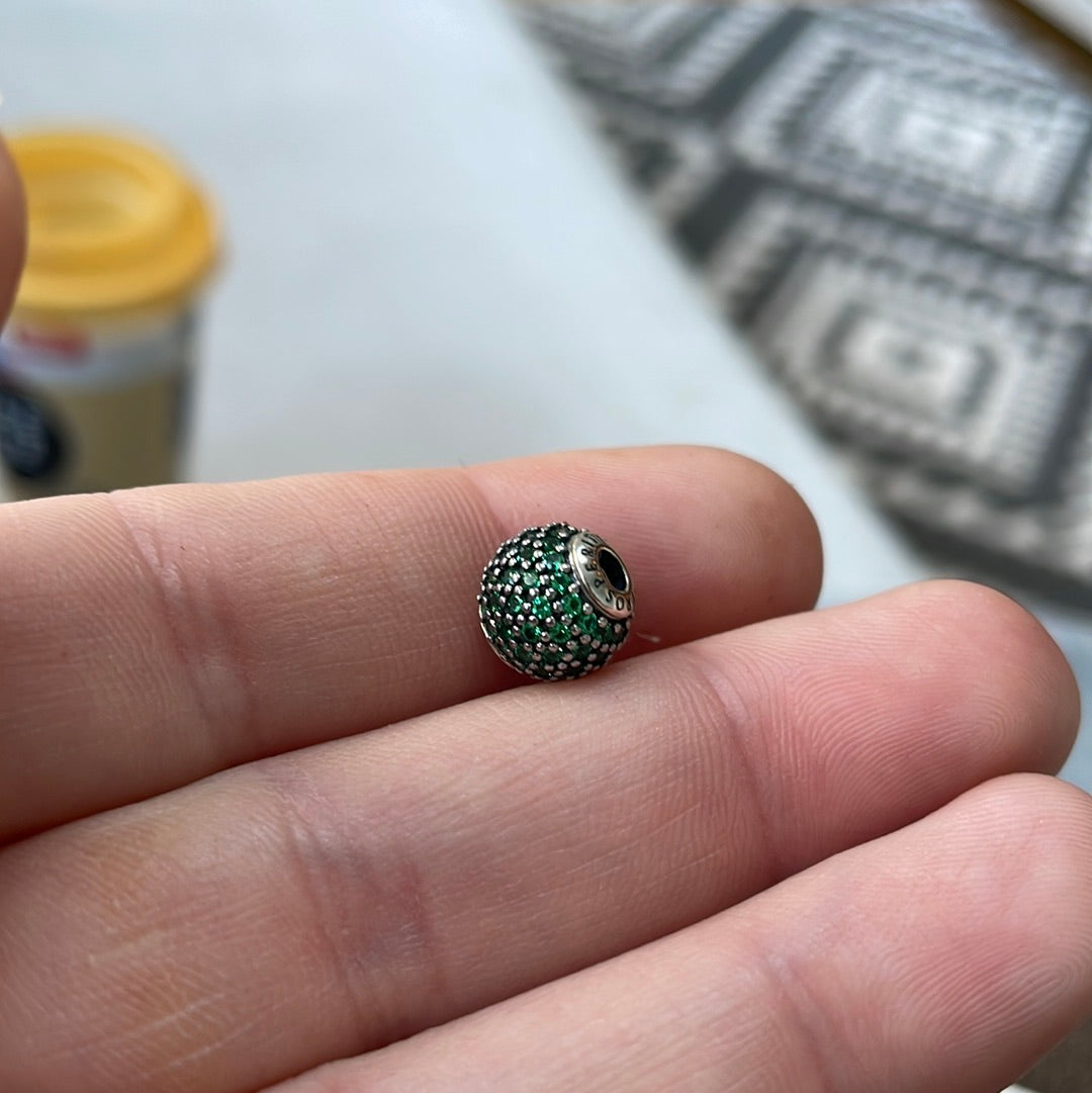 Genuine Pandora Prosperity Pave Green Essence Charm