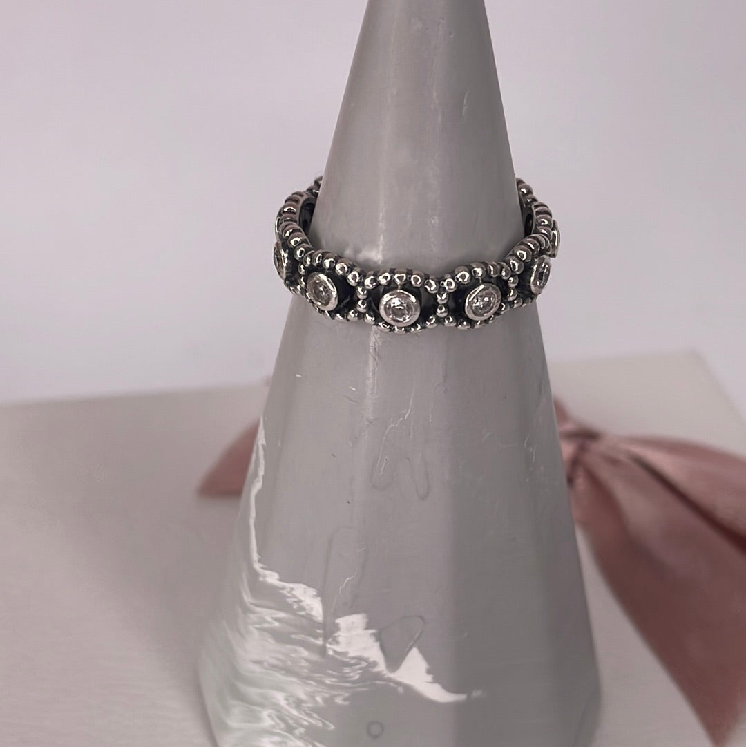 Genuine Pandora Majesty Stone Ring Pink/ Clear ...