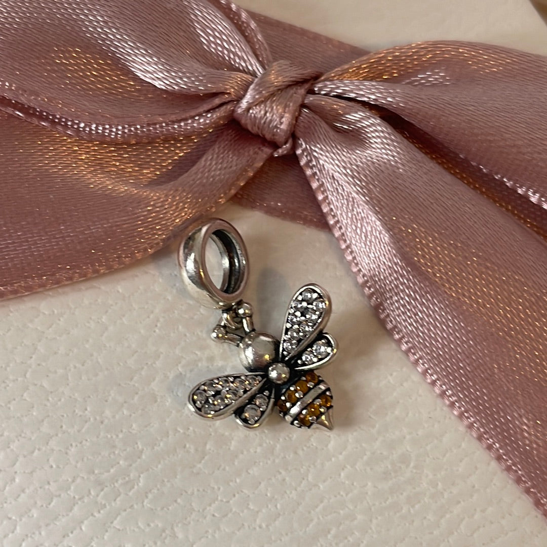 Genuine Ohm Pave Tiny Bee Charm