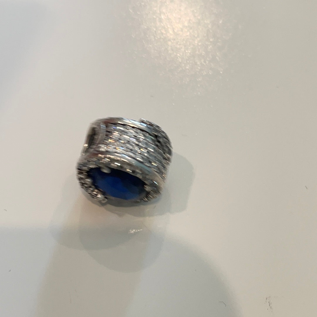 Genuine Pandora Dazzling Blue Frozen Snowflake Cz Charm