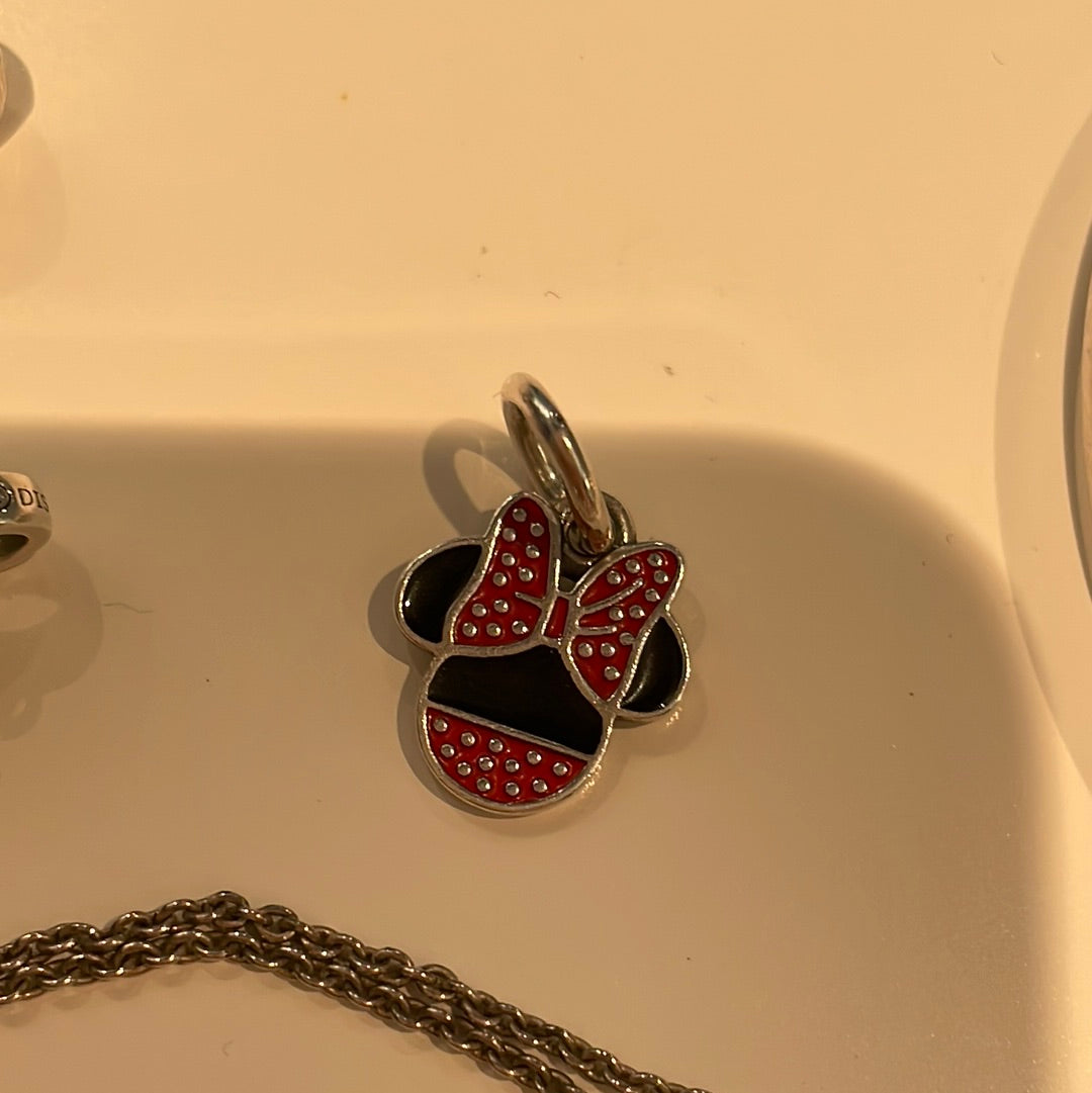 Genuine Pandora Disney Minnie Mouse Enamel Dangle Charm