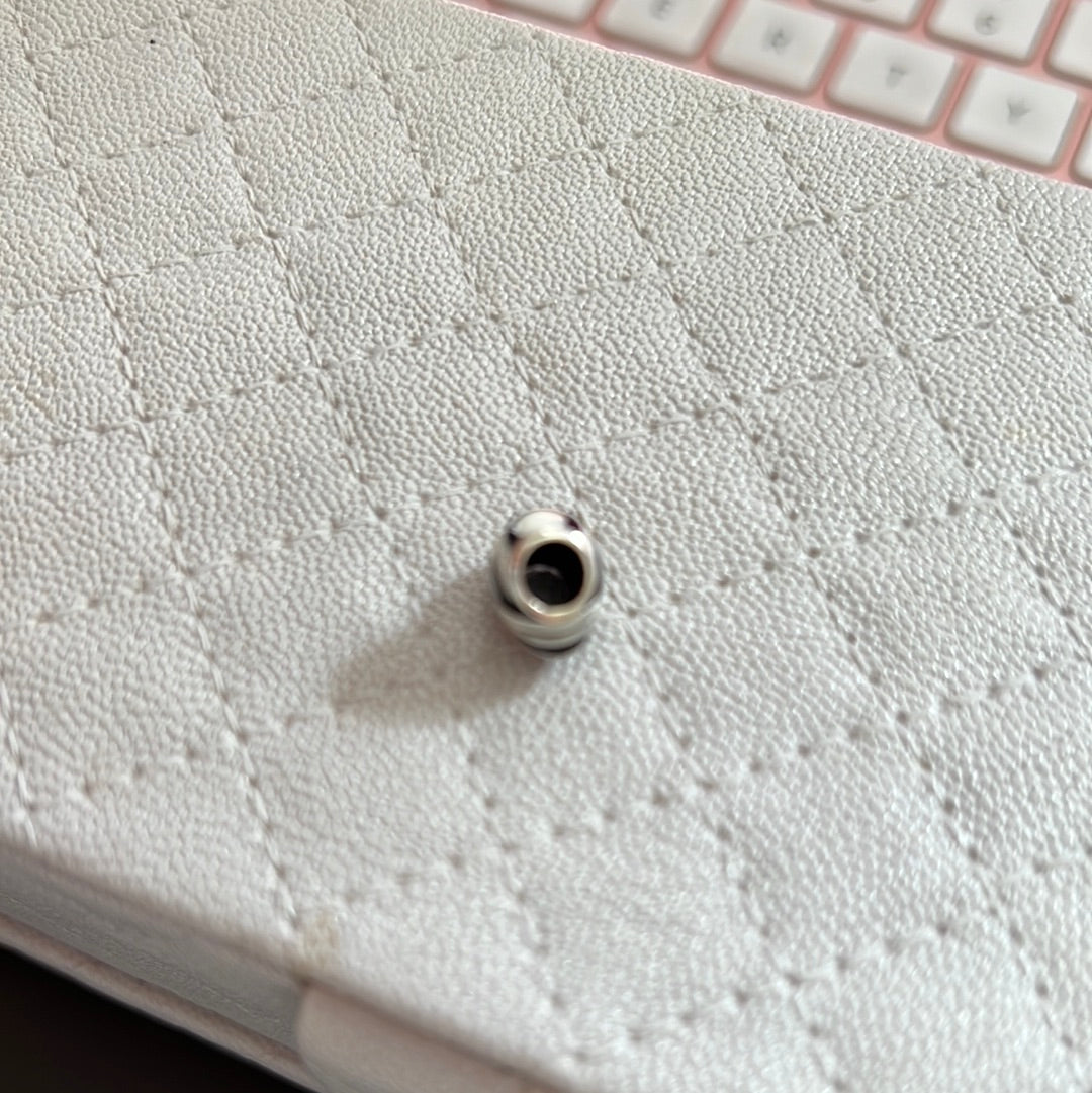 Genuine Pandora Zebra Black and White Enamel Heart Animal Charm Rare