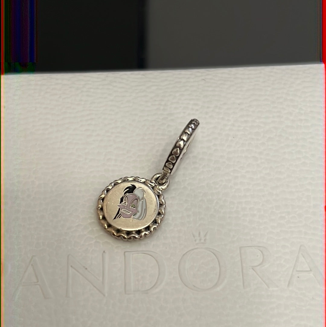 Genuine Pandora Disney Parks Exclusive Cruella De Vil 101 Dalmatian Dangle Charm