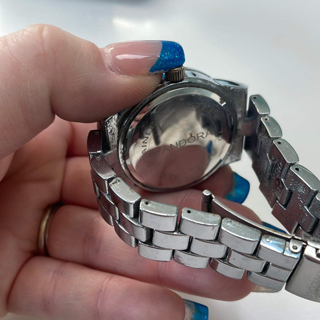 Pandora (?!) Grand C Large Watch Pearl Face READ DESCRIPTION