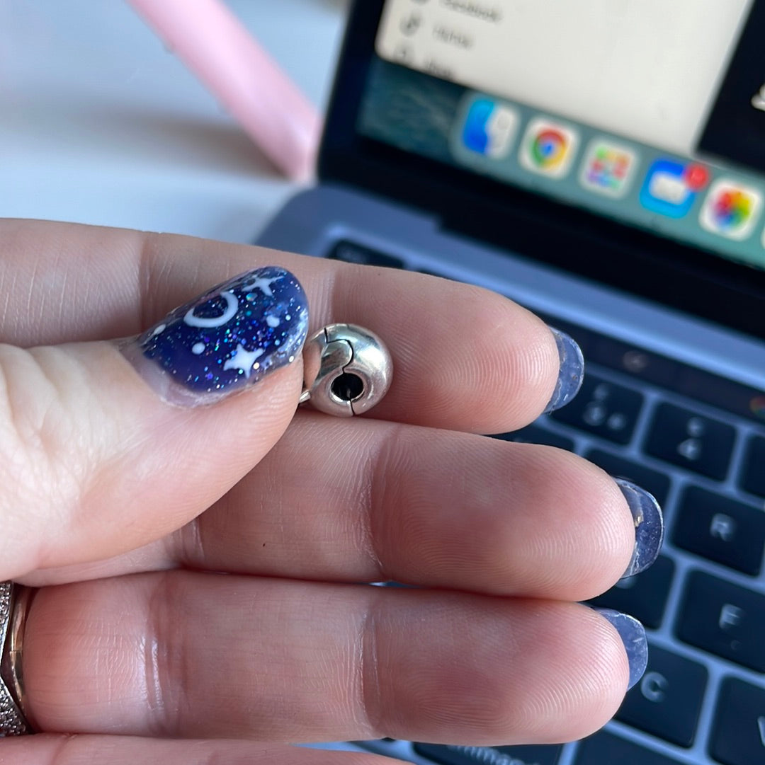 Genuine Pandora Purple Solitaire Single Clip
