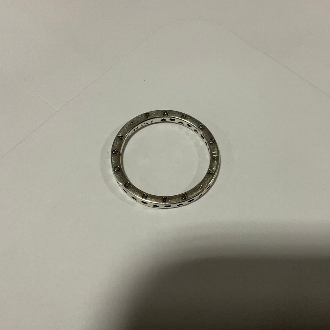 Sterling silver radiant hearts copy ring Size 54