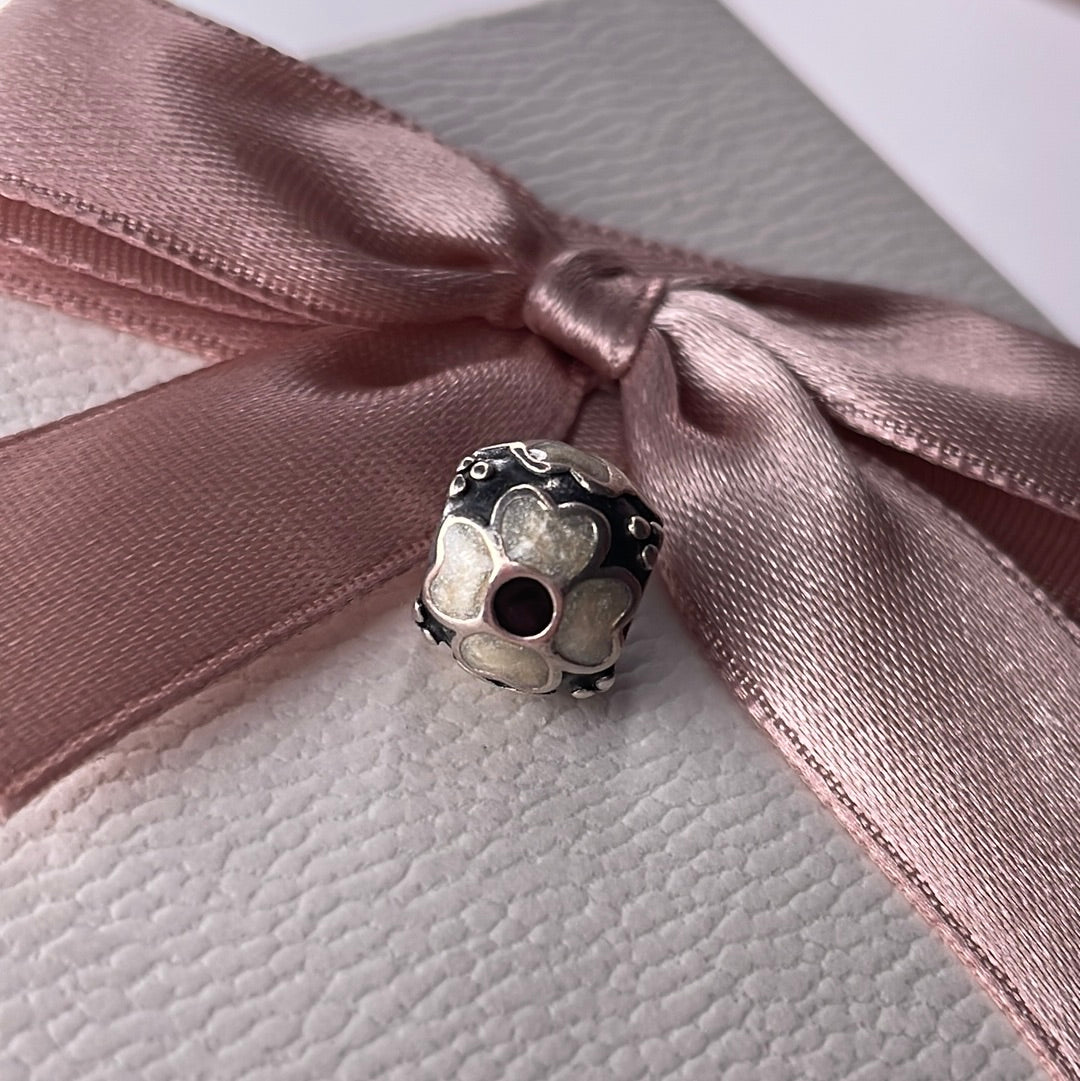 Genuine Pandora Blue Enamel Flower Charm