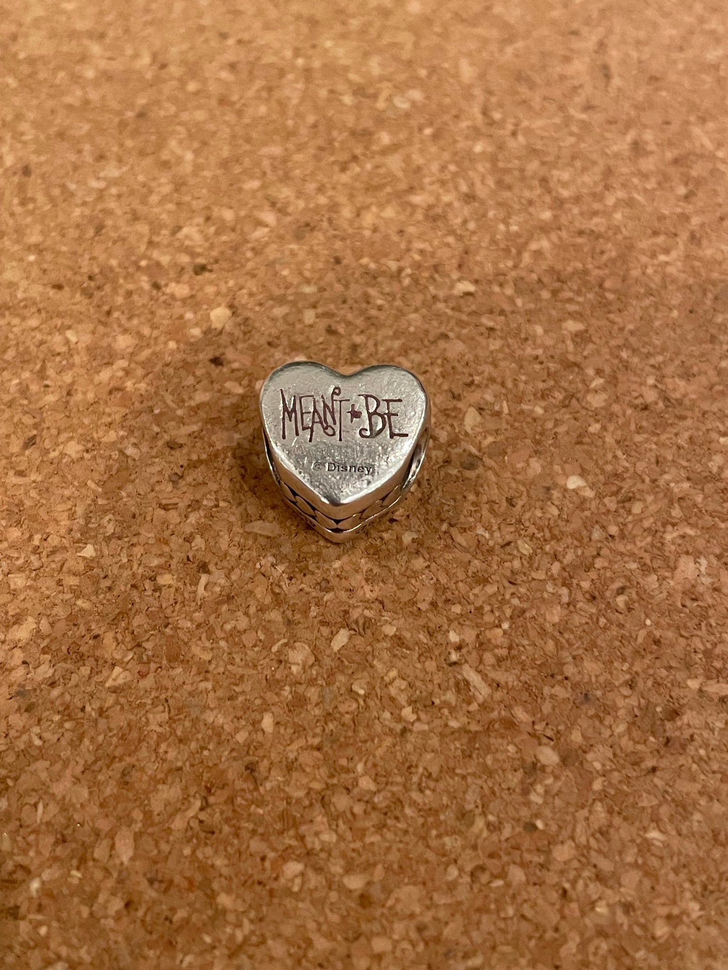 Genuine Pandora Disney Nightmare Before Christmas Jack and Sally Heart Charm Meant to Be