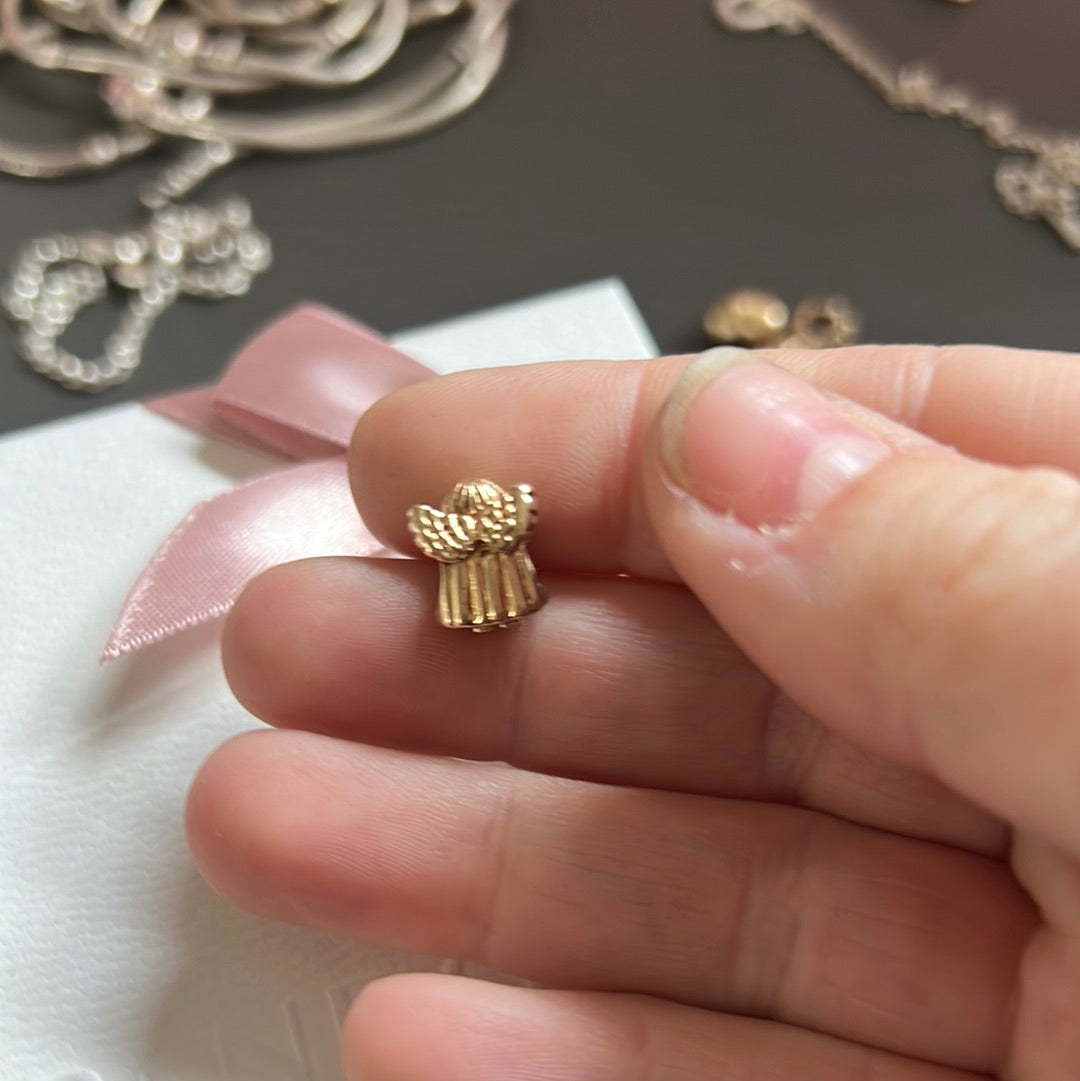 Genuine Pandora Solid G585 Gold Angel Charm