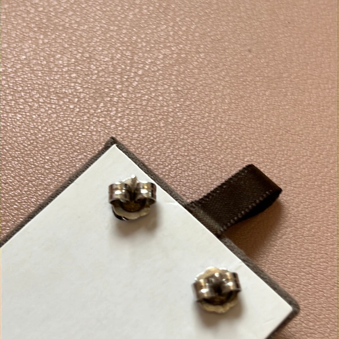 Genuine Glogau Sterling Silver and Gold Celebration CZ Earrings in Box