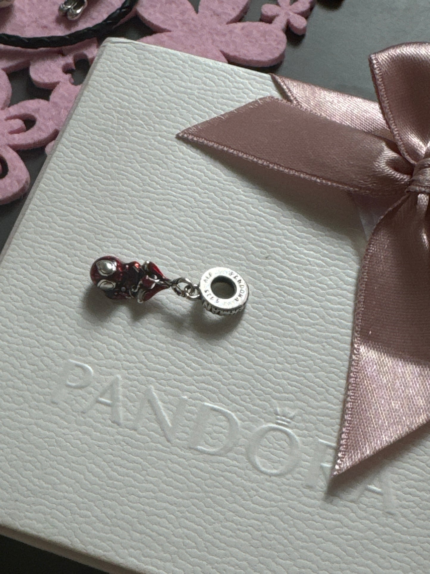 Genuine Pandora X Marvel Spiderman Dangle Enamel Charm