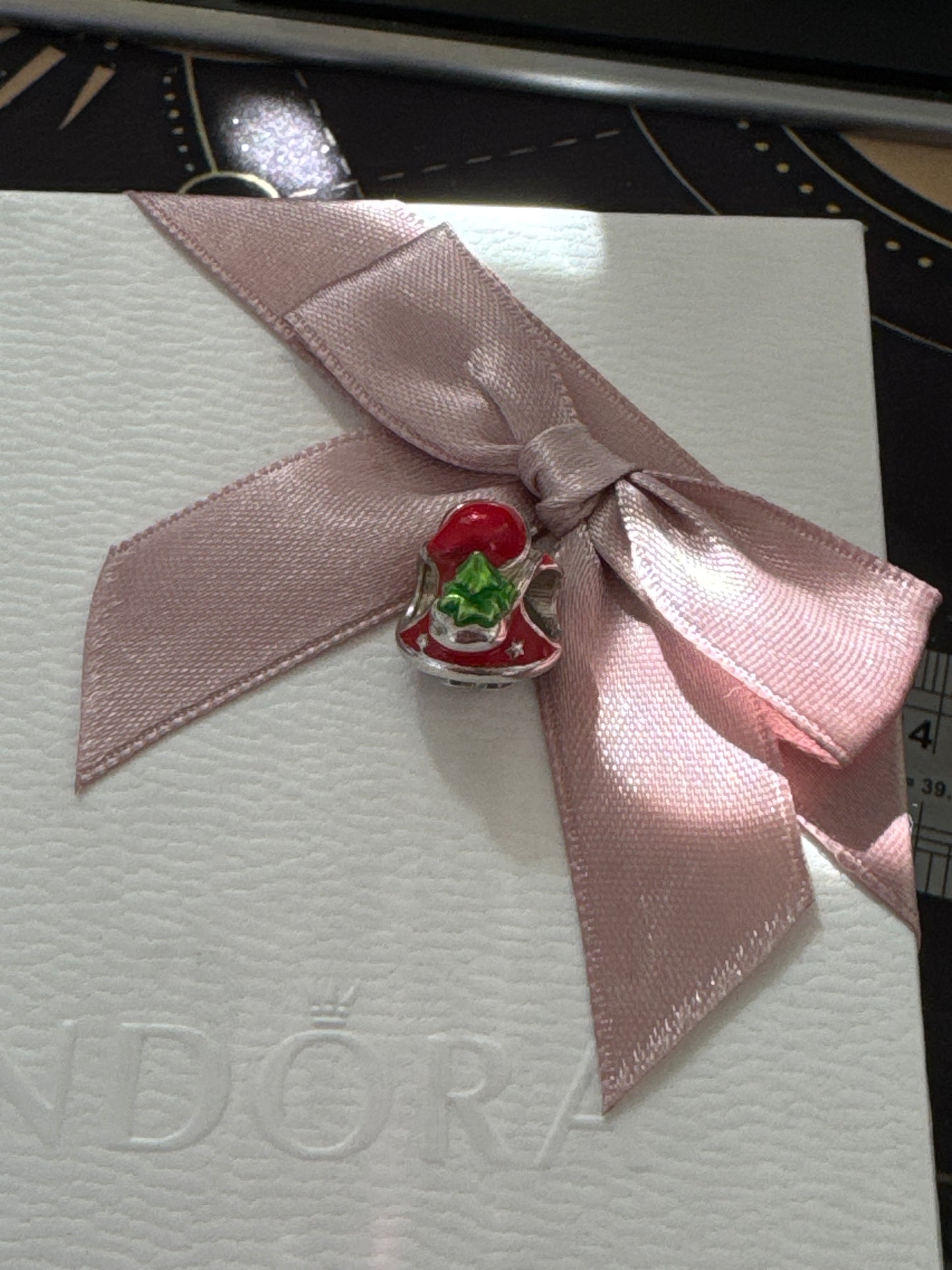 Genuine Chamilia Christmas Enamel Santa Charm