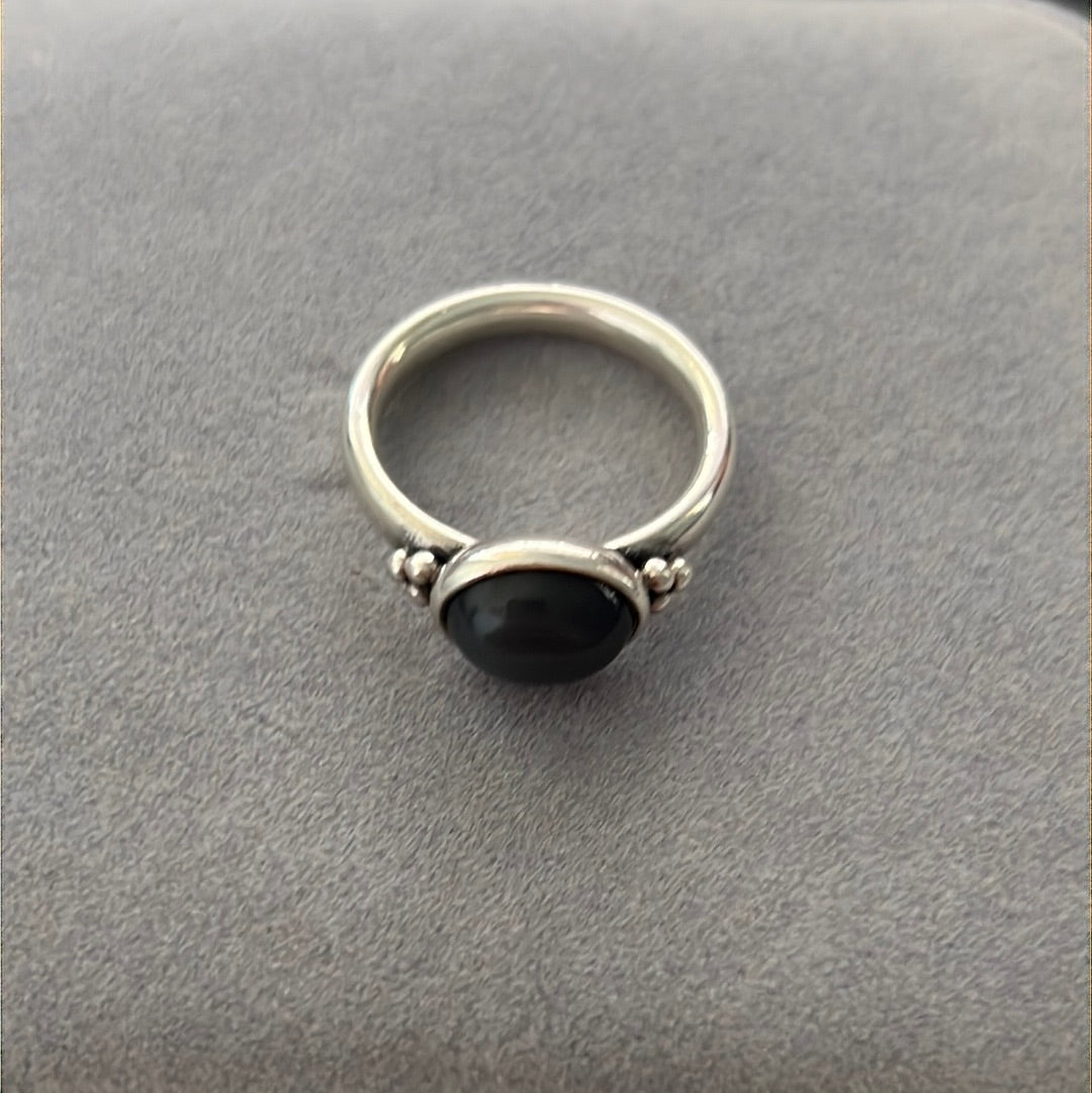 Genuine Pandora Grey Moonstone Hyper Rare HTF Ring 54