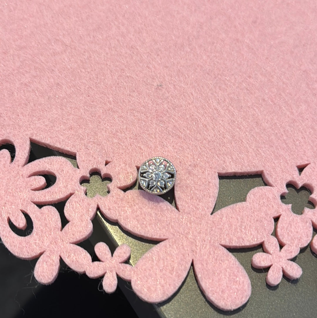 Genuine Gnoce Pave Snowflake Open Charm