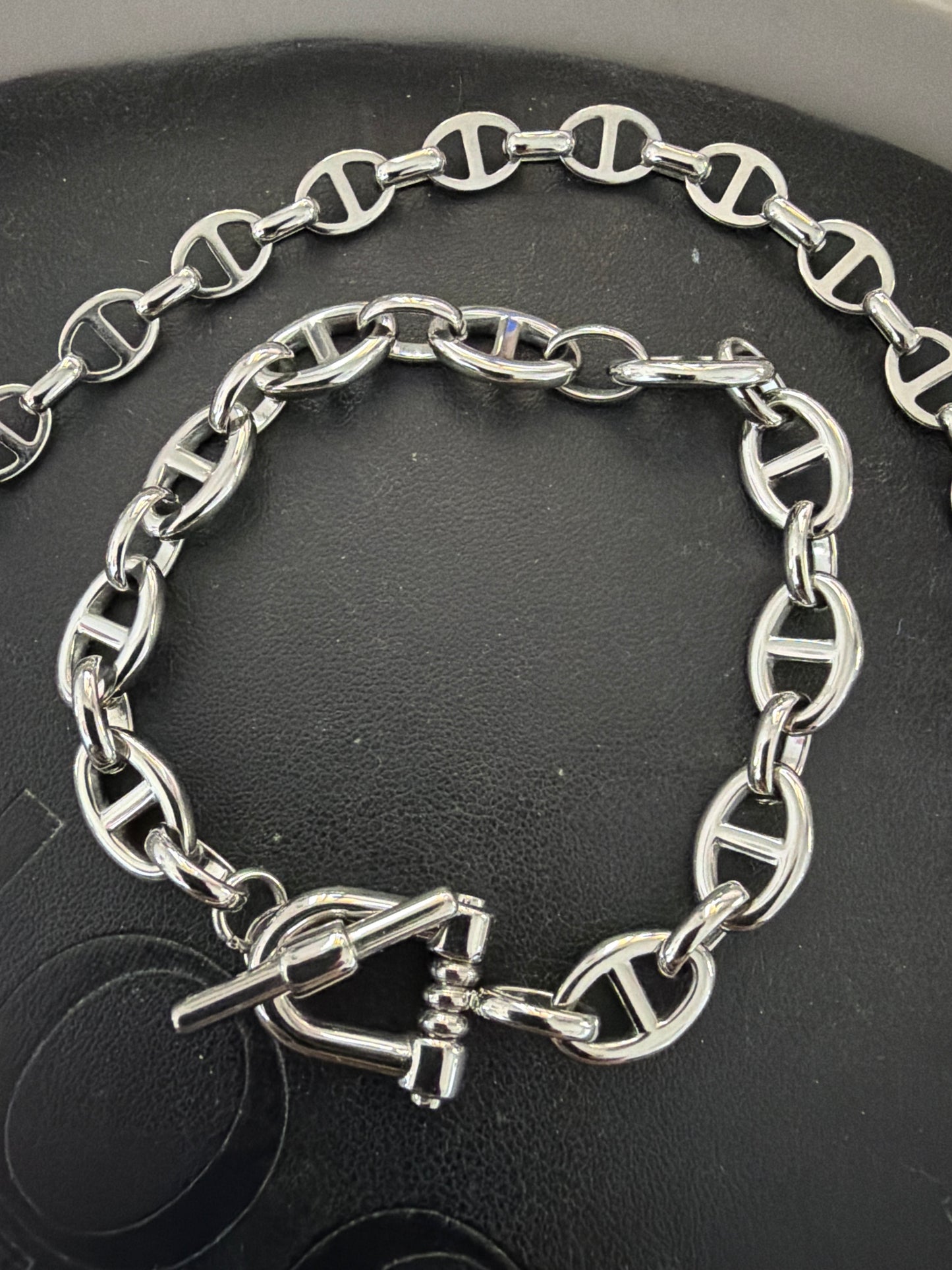 Genuine Nomination Ecclettica Silver T-Bar Link Bracelet 19cm