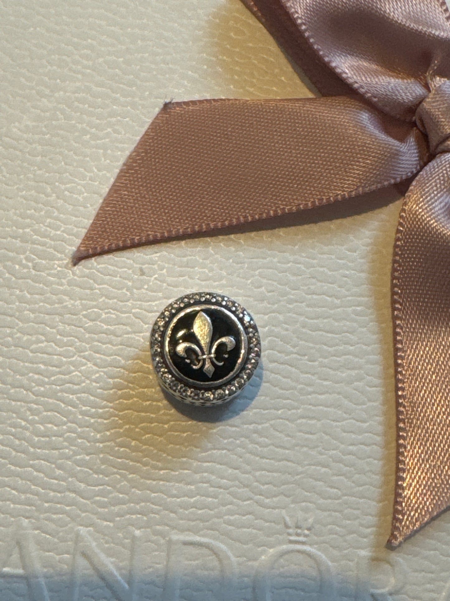 Genuine Pandora Canada Exclusive Lily of France Enamel Pave Charm