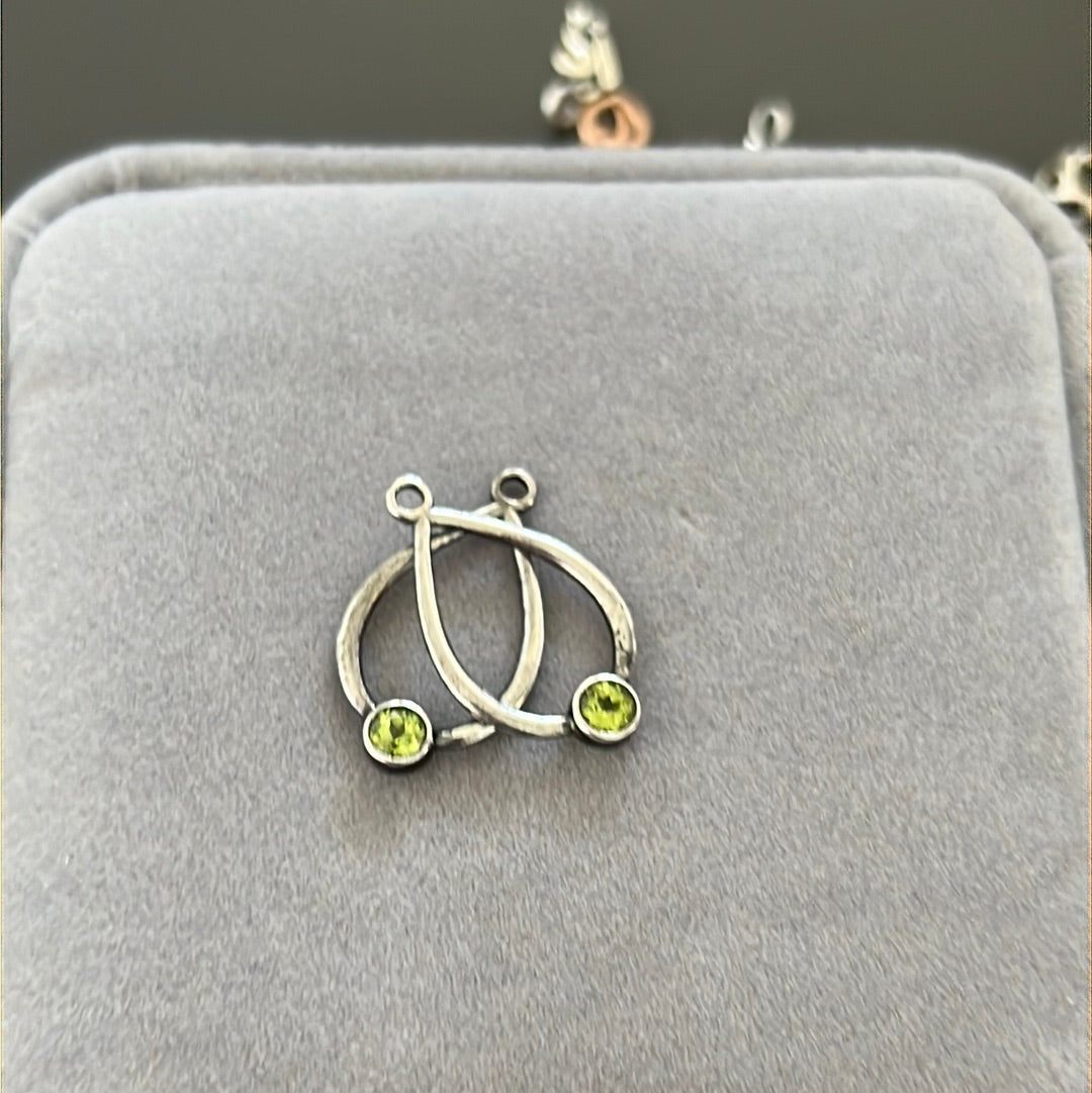 Genuine Pandora Peridot Rare Dangle Earring Charms