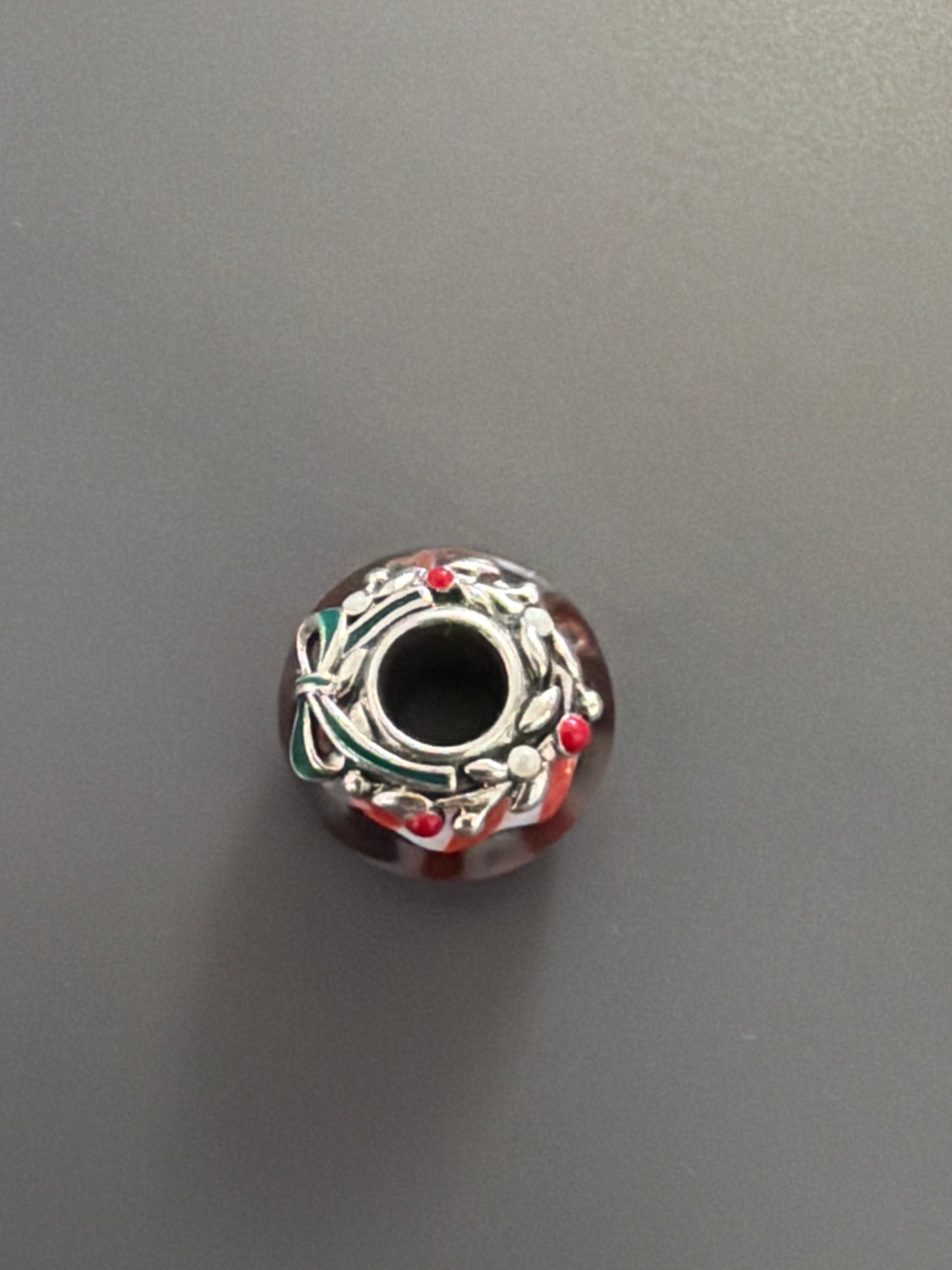 Genuine Pandora Mistletoe Christmas Berry Holly Leaves Murano New Style
