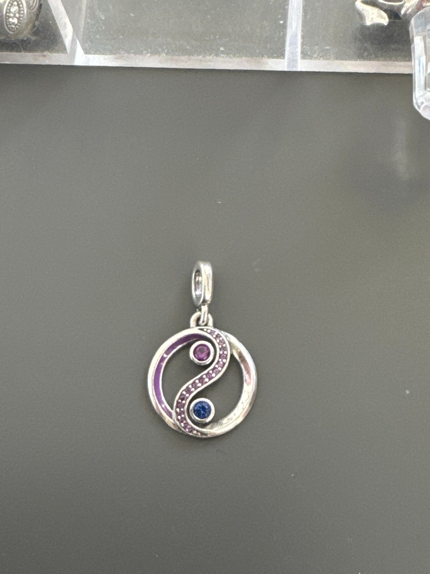 Genuine Pandora Me Ying and Yang CZ Large Charm Medallion