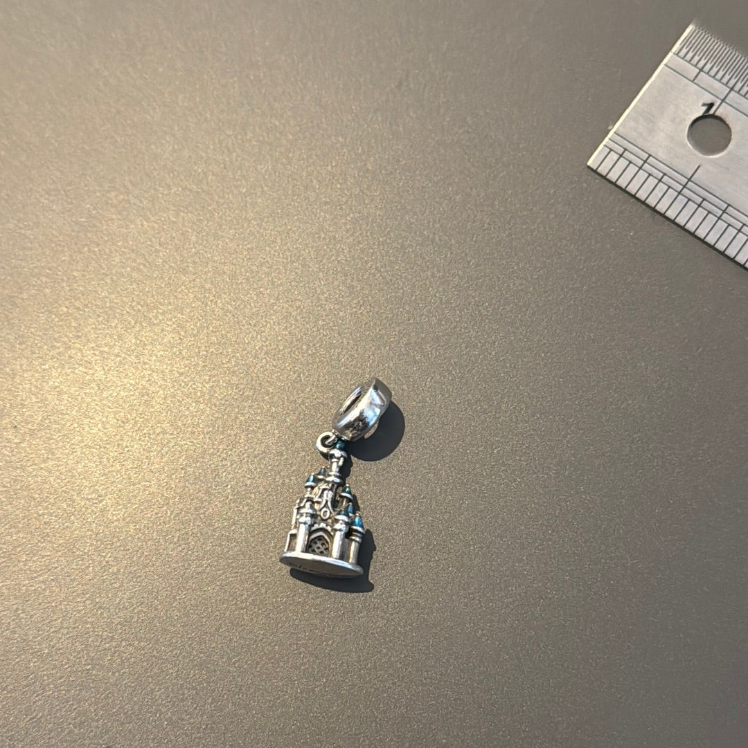 Genuine Pandora Disneyland Paris Parks Enamel Castle Dangle Charm